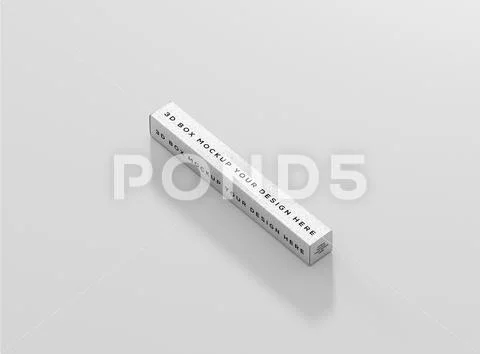 Box mockup slim high rectangle side 2 Modèle PSD
