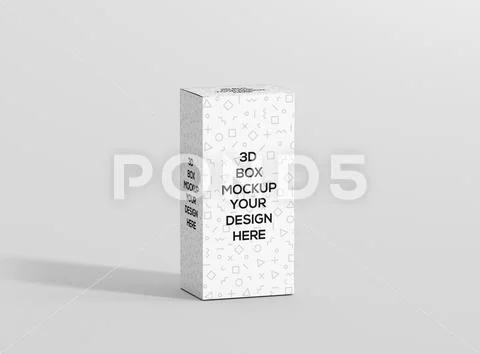 Box mockup vertical rectangle frontview PSD Template
