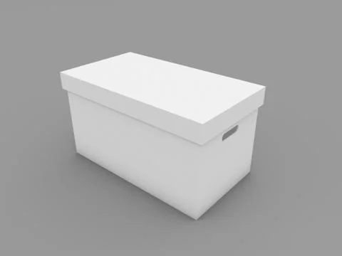 Box mockup on white background. Illustrazione stock