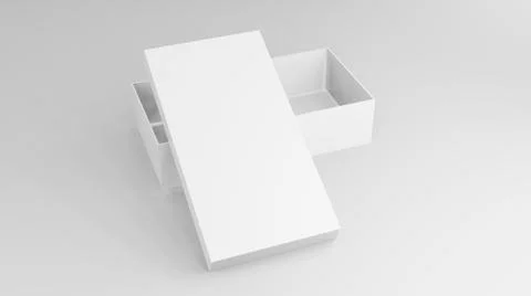 Box Mockups blank packaging box 3d rendering Stock Photos