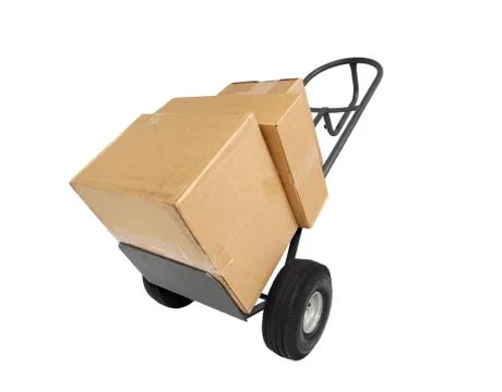 Box on the move Stock Photos