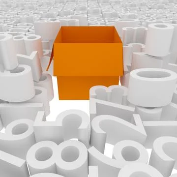 Box number. Stock Illustration