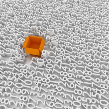 Box number. Stock Illustration