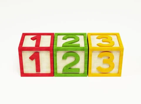 Box Number Toy Stock Illustration