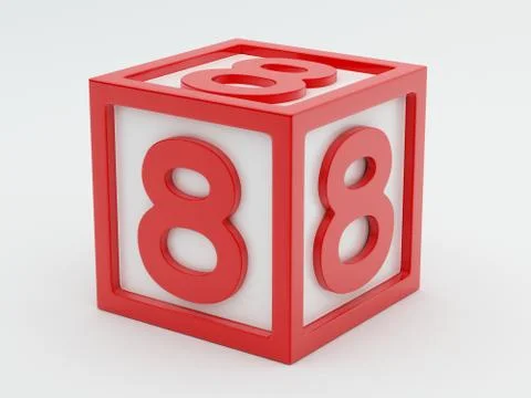 Box Number Toy Stock Illustration
