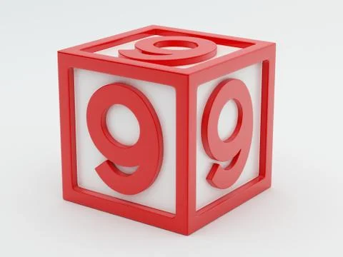 Box Number Toy Stock Illustration
