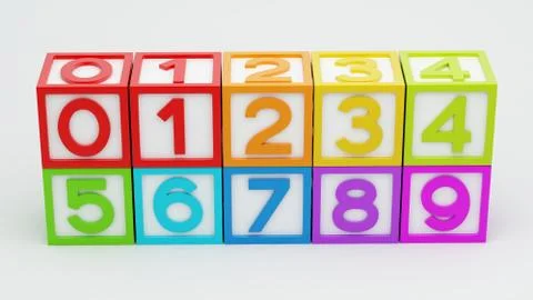 Box Number Toy Stock Illustration