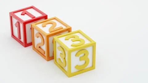 Box Number Toy Stock Illustration