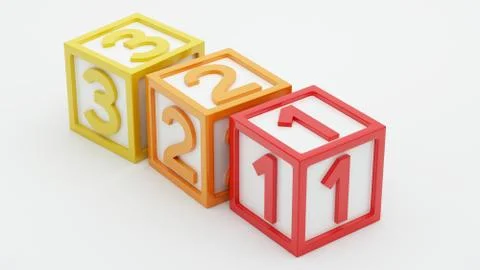 Box Number Toy Stock Illustration