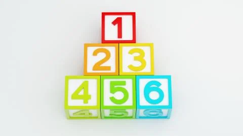 Box Number Toy Stock Illustration