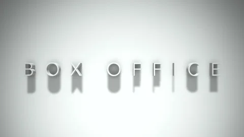 Box office 3D title animation with shadows on a white background Stock Footage 296905387
