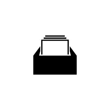 Box of Office Document, Archive Flat Vector Icon イラスト素材