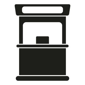 Box office ticket booth icon creating silhouette Illustrazione stock