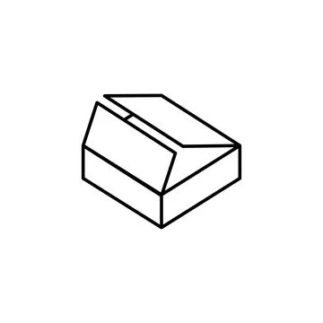 Box opened icon. Simple line, outline vector of packaging icons for ui and ux Stockillustratie