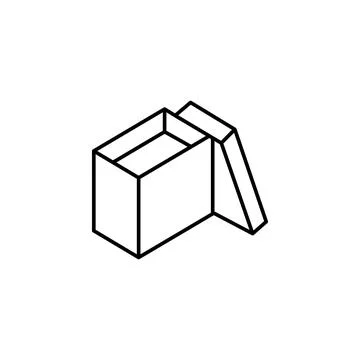 Box opened icon. Simple line, outline vector of packaging icons for ui and ux Stockillustratie