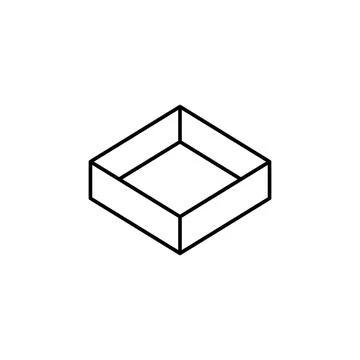 Box opened icon. Simple line, outline vector of packaging icons for ui and ux Stockillustratie