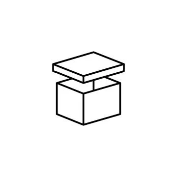 Box opened icon. Simple line, outline vector of packaging icons for ui and ux Stockillustratie