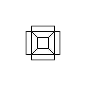 Box opened icon. Simple line, outline vector of packaging icons for ui and ux Stockillustratie