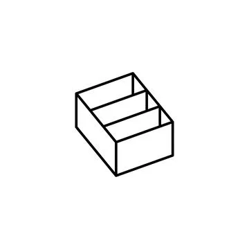Box opened icon. Simple line, outline vector of packaging icons for ui and ux Stock Illustration
