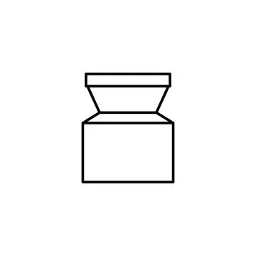 Box opened icon. Simple line, outline vector of packaging icons for ui and ux Stockillustratie