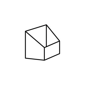 Box opened icon. Simple line, outline vector of packaging icons for ui and ux Stockillustratie