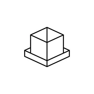 Box opened icon. Simple line, outline vector of packaging icons for ui and ux Stock Illustration