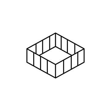 Box opened icon. Simple line, outline vector of packaging icons for ui and ux Stockillustratie