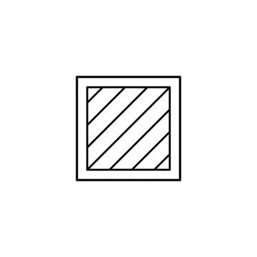 Box opened icon. Simple line, outline vector of packaging icons for ui and ux Stockillustratie