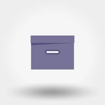 Box. Organizer for files, documents. Stock Illustration