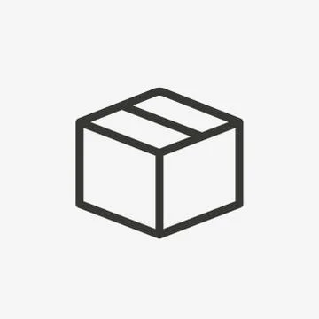 Box outline icon Stock Illustration