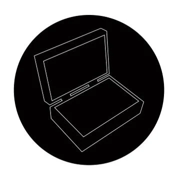Box outline vector icon 스톡 일러스트
