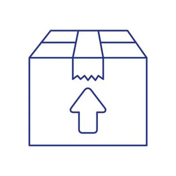 Box package cargo isolated icon 스톡 일러스트