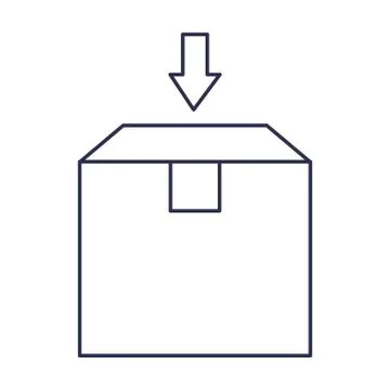 Box package cargo isolated icon 스톡 일러스트