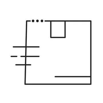 Box package cargo line style icon Illustrazione stock