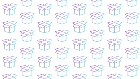 Box Package Open White Animated Loop Bac... | Stock Video | Pond5