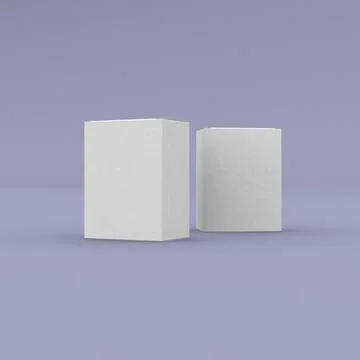 Box, packaging changeable template for product design mockup. Front view. Stock Illustration