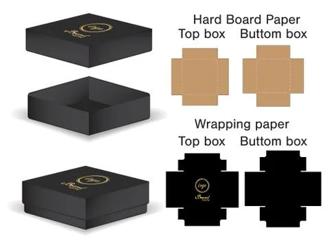 Box packaging die cut template design. 3d mock-up Stock Illustration