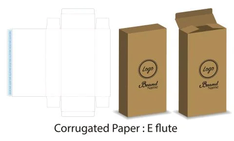 Box packaging die cut template design. 3d mock-up Stock Illustration