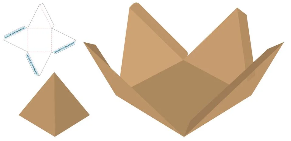 Box packaging die cut template design. 3d mock-up Stock Illustration