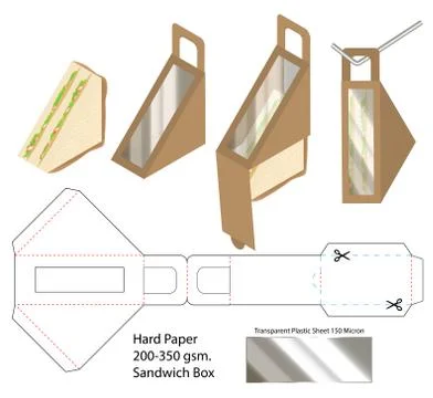 Box packaging die cut template design. 3d mock-up イラスト素材