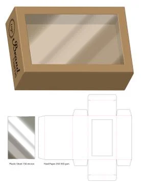 Box packaging die cut template design. 3d mock-up Stock Illustration