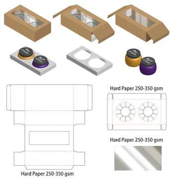 Box packaging die cut template design. 3d mock-up Stock Illustration