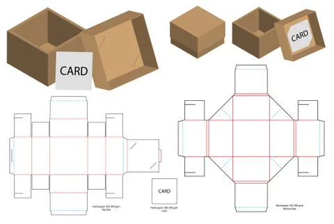 Box packaging die cut template design. 3d mock-up Stock Illustration