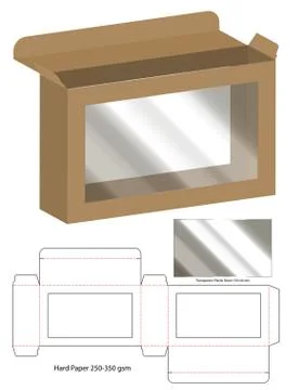 Box packaging die cut template design. 3d mock-up Stock Illustration