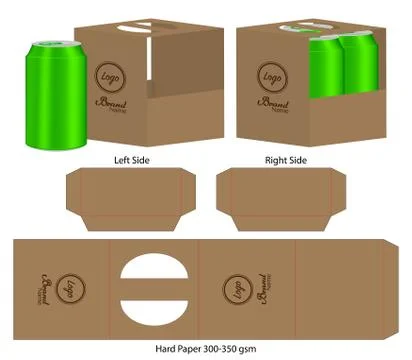 Box packaging die cut template design. 3d mock-up Stock Illustration