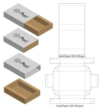 Box packaging die cut template design. 3d mock-up Stock Illustration