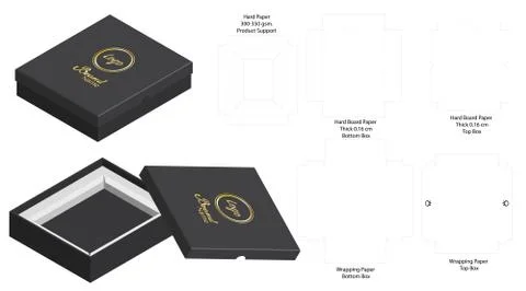 Box packaging die cut template design. 3d mock-up Stock Illustration