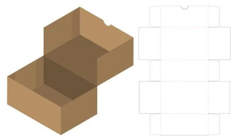 Box packaging die cut template design. 3d mock-up Stock Illustration