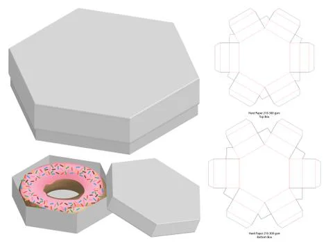 Box packaging die cut template design. 3d mock-up Stock Illustration