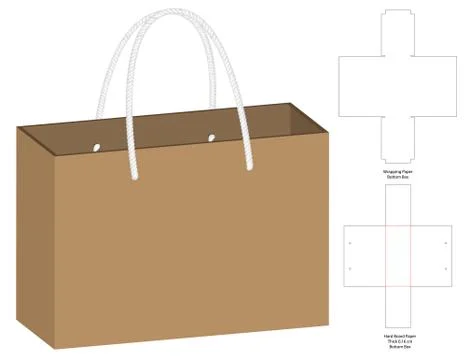 Box packaging die cut template design. 3d mock-up Stock Illustration